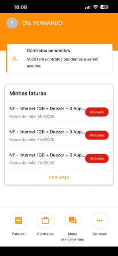 Screenshot do app Aura Internet